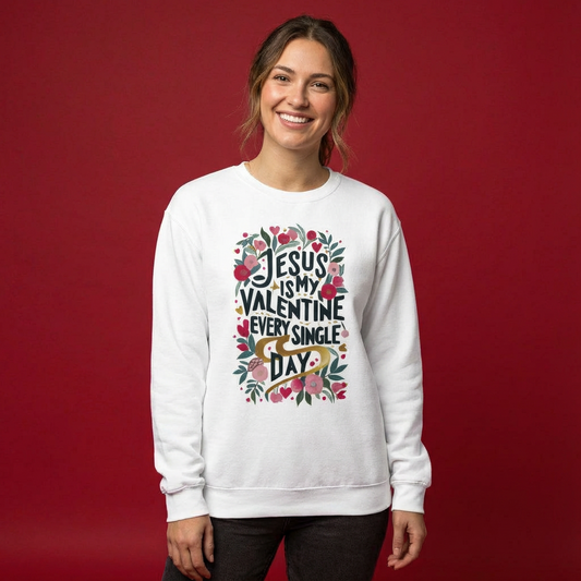 Jesus is my Valentine Every Day Unisex garment-dyed sweatshirt