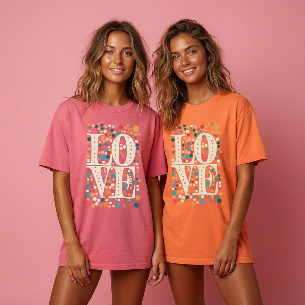 LOVE Unisex garment-dyed heavyweight t-shirt