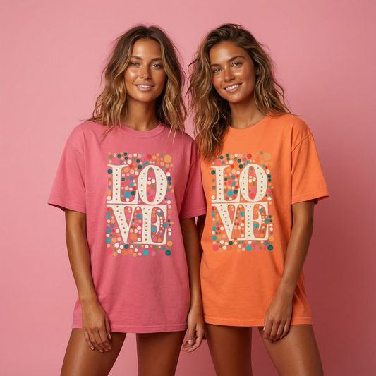 LOVE Unisex garment-dyed heavyweight t-shirt