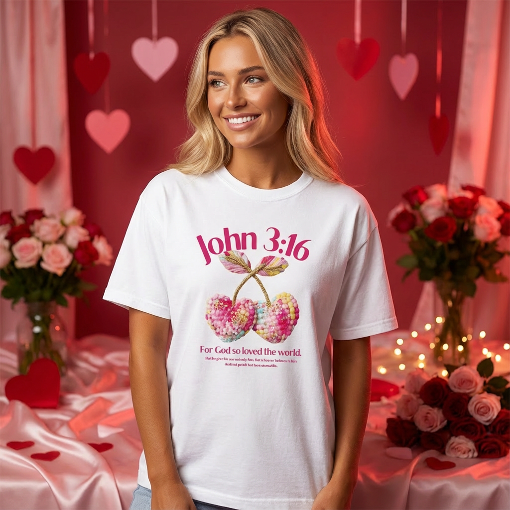 John 3:16 Unisex garment-dyed heavyweight t-shirt