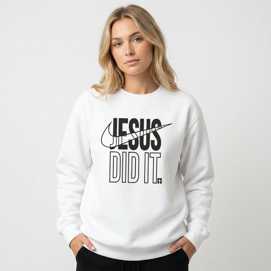 Jesus Did It Unisex garment-dyed sweatshirt