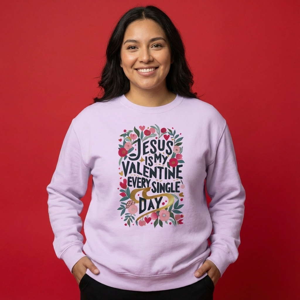 Jesus is my Valentine Every Day Unisex garment-dyed sweatshirt