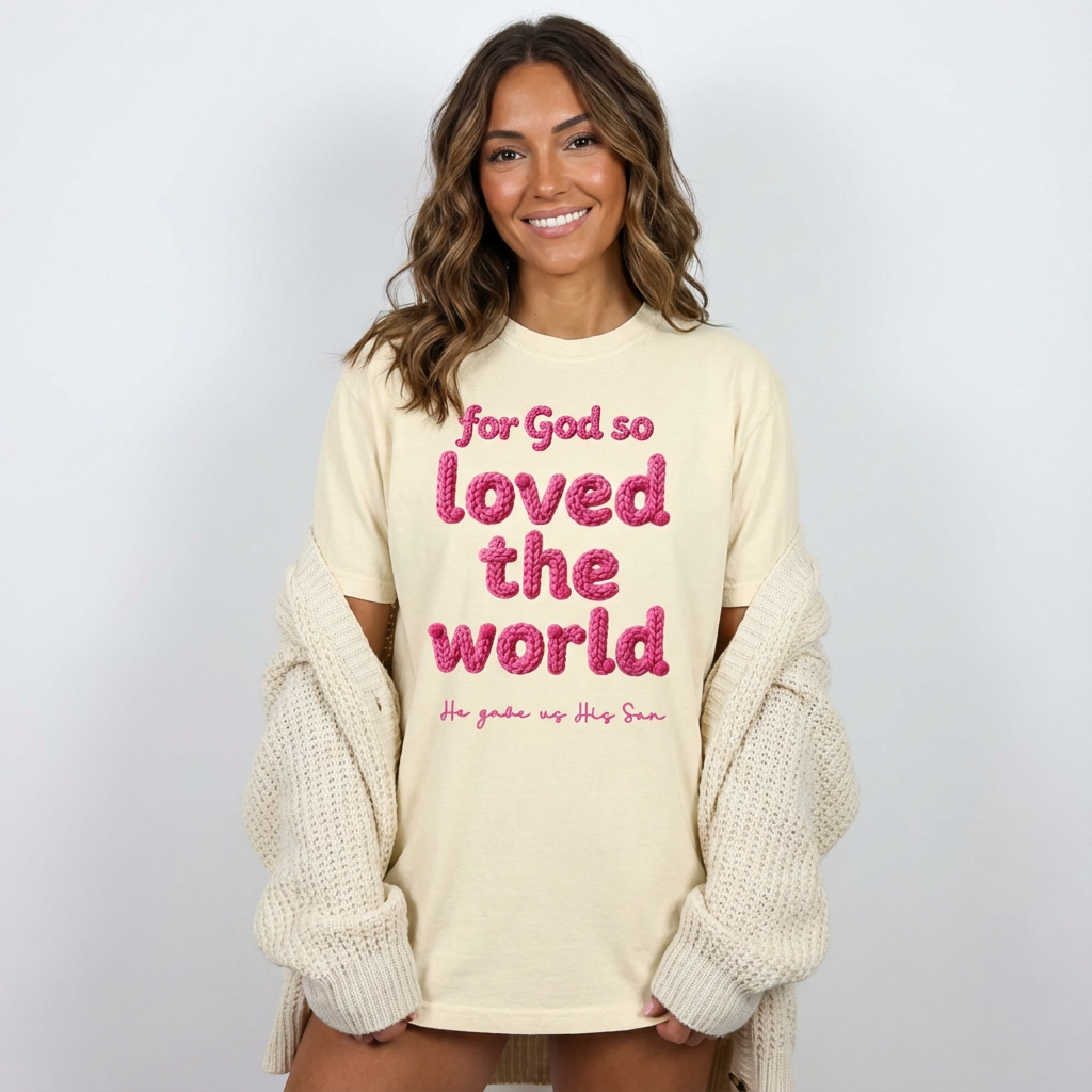 For God So Loved the World Unisex garment-dyed heavyweight t-shirt