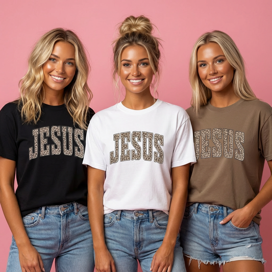 Jesus Leopard Unisex garment-dyed heavyweight t-shirt