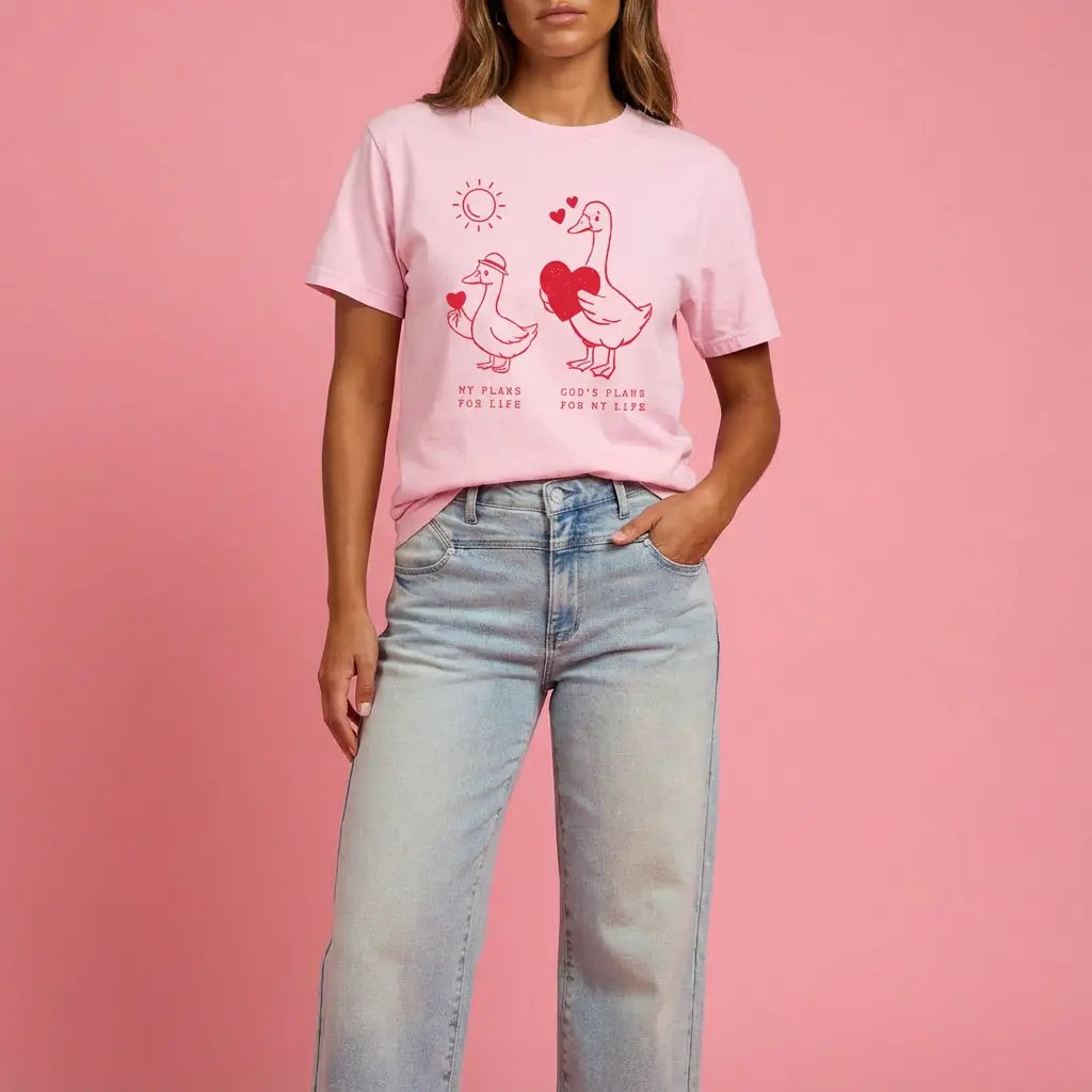 My Plan vs God's Plan Unisex garment-dyed heavyweight t-shirt