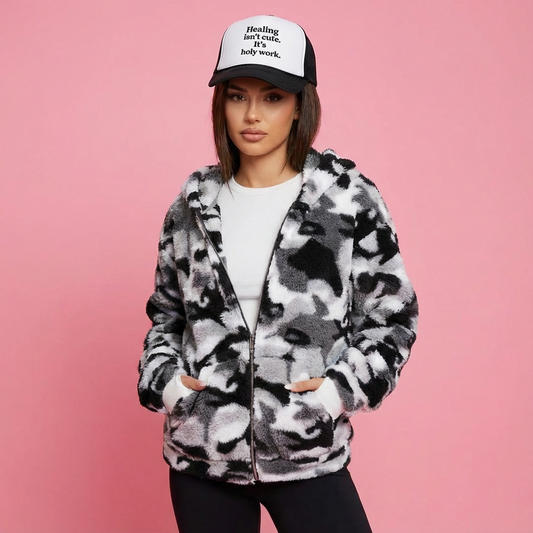 Healing isn't cute It's Holy Work Foam trucker hat